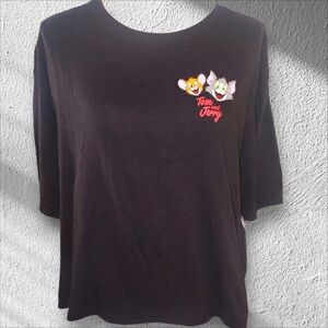 Tom and Jerry Graphic Rubber Patch Tee